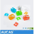 Color transparente Cat5e Keystone Jack UTP Cable de conexión de cable Jack RJ45 Cat5e